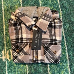 Little Bipsy Black and Gray Plaid Jacket